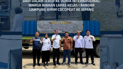 Dari Dalam Jeruji ke Dunia Internasional: Warga Binaan Lapas Kelas 1 Bandar Lampung Kirim Cocopeat ke Jepang