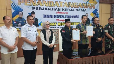 Lapas Metro Dukung Penuh Kolaborasi BNN dan Granat Kota Metro dalam Pemberantasan Narkoba